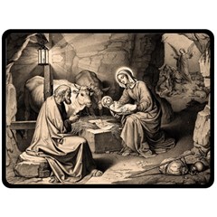The Birth Of Christ Double Sided Fleece Blanket (large) 