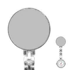 Grey And White Simulated Carbon Fiber Stainless Steel Nurses Watch