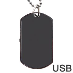 Black Carbon Fiber Dog Tag Usb Flash (one Side) by PodArtist