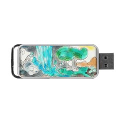 Doodle Sketch Drawing Landscape Portable Usb Flash (two Sides)