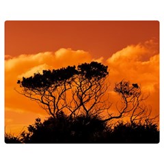 Trees Branches Sunset Sky Clouds Double Sided Flano Blanket (medium)  by Celenk