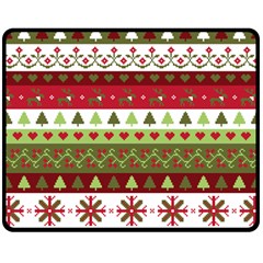 Christmas Spirit Pattern Double Sided Fleece Blanket (medium)  by patternstudio