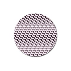 Halloween Lilac Paper Pattern Magnet 3  (round) by Celenk