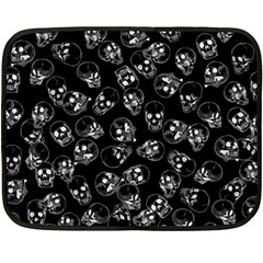 A Lot Of Skulls Black Fleece Blanket (mini)