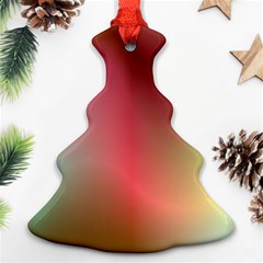 Colorful Colors Wave Gradient Christmas Tree Ornament (two Sides) by BangZart