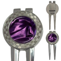 Shiny Purple Silk Royalty 3-in-1 Golf Divots