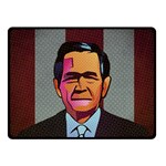 George W Bush Pop Art President Usa Double Sided Fleece Blanket (Small)  45 x34  Blanket Front