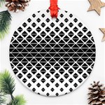 Triangle Pattern Background Round Ornament (Two Sides) Front