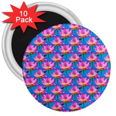Seamless Flower Pattern Colorful 3  Magnets (10 Pack) 