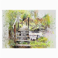 River Bridge Art Abstract Nature Large Glasses Cloth