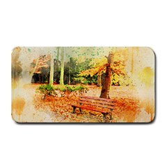 Tree Park Bench Art Abstract Medium Bar Mats by Celenk