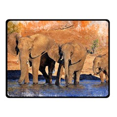 Elephants Animal Art Abstract Fleece Blanket (small) by Celenk