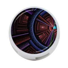 Fractal Circle Pattern Curve 4-port Usb Hub (two Sides) 