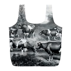 Holstein Fresian Cows Fresian Cows Full Print Recycle Bags (l) 