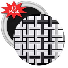 Seamless Stripe Pattern Lines 3  Magnets (10 Pack) 