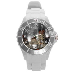 Destruction Apocalypse War Disaster Round Plastic Sport Watch (l) by Celenk