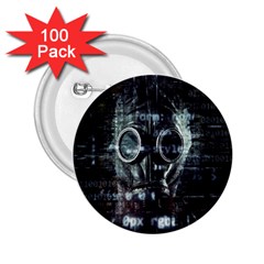Gas Mask Contamination Contaminated 2 25  Buttons (100 Pack)  by Celenk