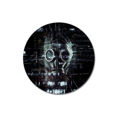 Gas Mask Contamination Contaminated Magnet 3  (round) by Celenk