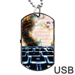 Ransomware Cyber Crime Security Dog Tag Usb Flash (one Side)