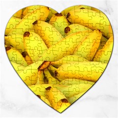 Yellow Banana Fruit Vegetarian Natural Jigsaw Puzzle (heart)