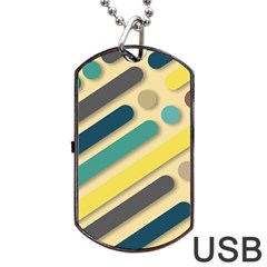 Background Vintage Desktop Color Dog Tag Usb Flash (two Sides)