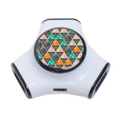 Abstract Geometric Triangle Shape 3-port Usb Hub by Nexatart