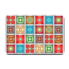 Tiles Pattern Background Colorful Small Doormat  by Nexatart