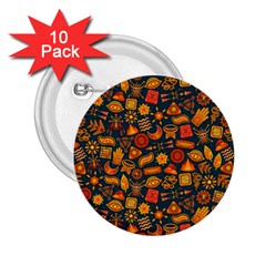 Pattern Background Ethnic Tribal 2 25  Buttons (10 Pack)  by Nexatart
