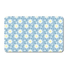 Daisy Dots Light Blue Magnet (rectangular) by snowwhitegirl