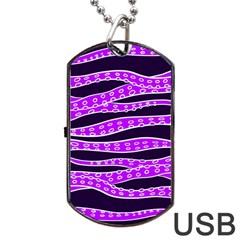Purple Tentacles Dog Tag Usb Flash (two Sides) by jumpercat