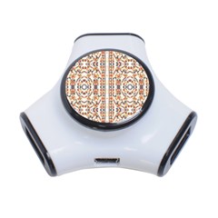 Multicolored Geometric Pattern  3-port Usb Hub