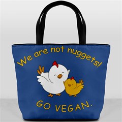 Go Vegan - Cute Chick  Bucket Bags by Valentinaart