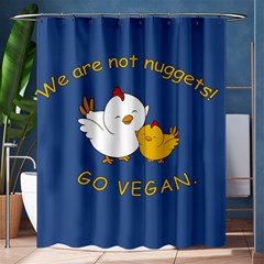 Go Vegan - Cute Chick  Shower Curtain 60  X 72  (medium) 