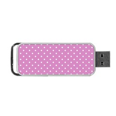 Pink Polka Dots Portable Usb Flash (two Sides) by jumpercat