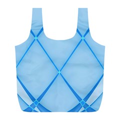 Background Light Glow Blue Full Print Recycle Bags (l) 