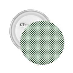 Shamrock 2-tone Green On White St Patrick’s Day Clover 2 25  Buttons by PodArtist
