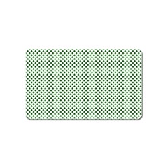 Shamrock 2-tone Green On White St Patrick’s Day Clover Magnet (name Card) by PodArtist