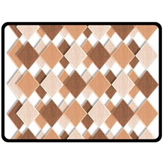 Fabric Texture Geometric Double Sided Fleece Blanket (large)  by Nexatart