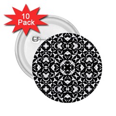 Black And White Geometric Pattern 2 25  Buttons (10 Pack)  by dflcprints