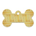 Wood Texture Grain Light Oak Dog Tag Bone (One Side) Front