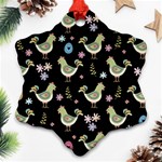 Easter Pattern Snowflake Ornament (Two Sides) Back