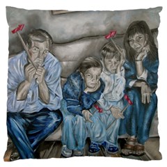 The Nobodies Large Flano Cushion Case (one Side) by redmaidenart