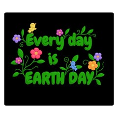 Earth Day Double Sided Flano Blanket (small)  by Valentinaart