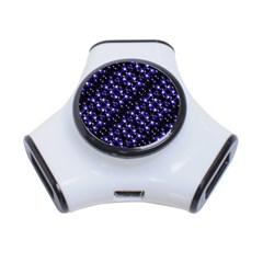 Dark Galaxy Stripes Pattern 3-port Usb Hub by dflcprints