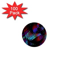 Native Blanket Abstract Digital Art 1  Mini Buttons (100 Pack) 