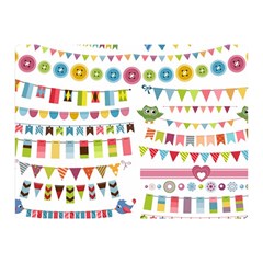 Owl Pattern Double Sided Flano Blanket (mini)  by Sapixe