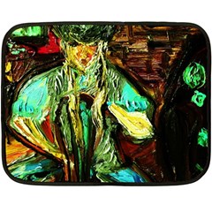 Girl In A Bar Double Sided Fleece Blanket (mini)  by bestdesignintheworld