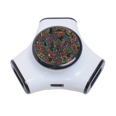 Trees Internet Multicolor Psychedelic Reddit Detailed Colors 3-port Usb Hub