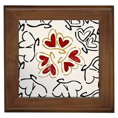 Love Love Hearts Framed Tiles by Oniriks