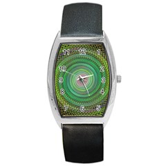 Wire Woven Vector Graphic Barrel Style Metal Watch